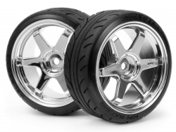 Hpi Mounted T-Grip Tire 26mm On Rays 57S-Pro Chrome