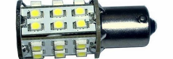 HQRP LED Bulb for General Electric 1057D 1141 BP2 26838 142456 1550958 3Ba61 6VF33 1141 Replacement BA15s 30 LEDs SMD Cool White