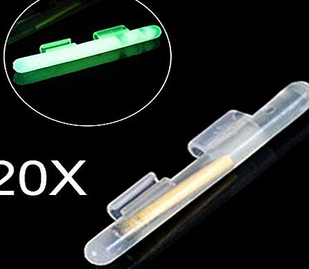 Hrph 20Pcs Multi-Color Fishing Fluorescent Lightstick Light Night Float Rod Lights Dark Glow Stick Useful Lots Drop
