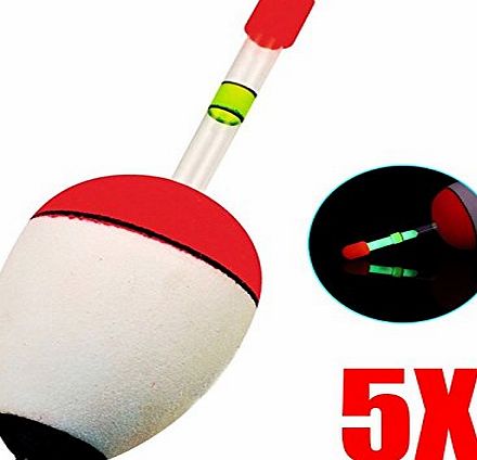 Hrph 5pcs/set Can Be Inserted Luminous Sticks Sea Fishing Luminous Float Sea Rock Fishing Striking Belly Floats