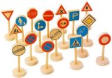 Traffic Signs 18 pieces in a set. Size approx. 13 cm for a set of 18
