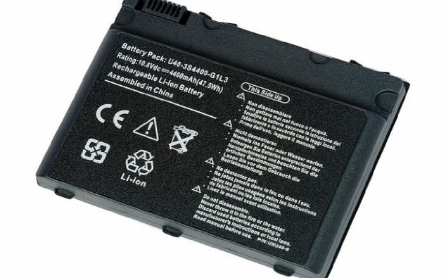 HST Mall 6 Cell 10.8V 4400mAh Laptop Battery for Advent 1015 1315 6441 6551 6552 65536650 6651, U40-3S4400-C1H1 U40-3S4000-G1B1