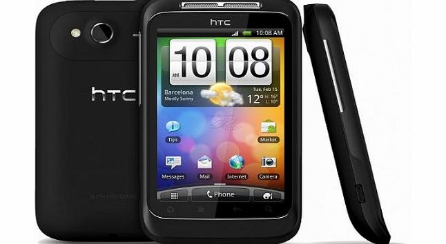 HTC Wildfire S Android smartphone in black on Orange pay as you go