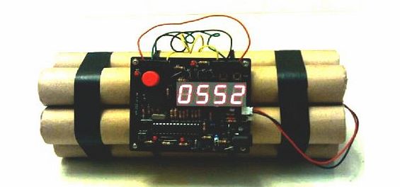 HTG Novelty Defusable Bomb Alarm Clock / Bomblike Alarm Clock
