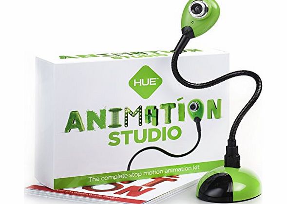 HUE Animation Studio (Green) for Windows PCs and Apple Mac OS X: complete stop motion animation kit with camera, software and book