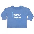 Hug Wind Farm Baby Longsleeved Tee (Shark Blue)