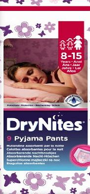 Huggies DryNites Pyjama Pants for Girls- Age 8-15 (27-57 kg), 9 x 3 Packs (27 Pants)
