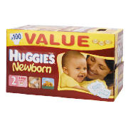 Huggies Newborn Size 2 Value Box 100