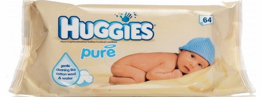 Huggies Pure Baby Wipes 64 Wipes