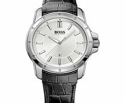 Hugo Boss Black and silver-tone sunburst dial watch