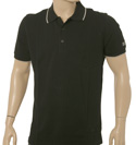 Black Short Sleeve Cotton Polo Shirt