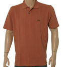 Burnt Orange Short Sleeve Cotton Polo Shirt