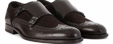 Hugo Boss Double Monk Shoes Brandeno Brown