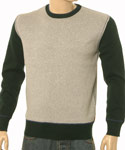 Light Grey & Olive Green Cotton Mix Sweater - Orange Label