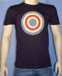 Mens Navy Cotton Target T-Shirt (Orange Label)