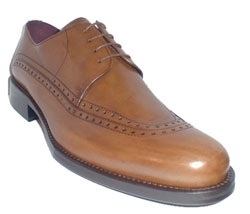 Mens punched lace-up shoe