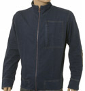 Mid Blue Full Zip Cotton Sweatshirt - Orange Label