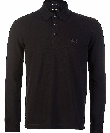 Hugo Boss Paderma Long Sleeve Black Top