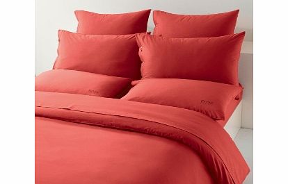 Hugo Boss Plain Dye Bedding Coral Fitted Sheets Single