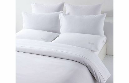 Hugo Boss Plain Dye Bedding White Pillowcase Regular