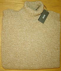 Roll-neck Virgin Wool/Silk Sweater