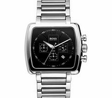 Hugo Boss Silver-tone and black bracelet watch