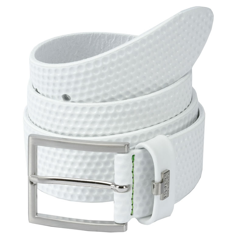 Hugo Boss Terencio Leather Golf Belt White