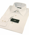 Hugo Boss White Formal Long Sleeve Cotton Shirt (Black Label)
