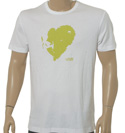 White Love Invaders Cotton T-Shirt - Orange Label
