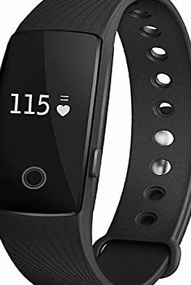 HuiHeng Smart Bracelet, HuiHeng ID107 Bluetooth 4.0 Smart Bracelet Heart Rate Monitor Fitness Tracker for Android iOS Smartphone