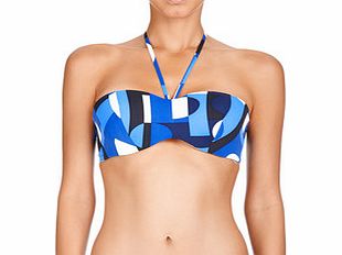 Huit Pepsy Pretty blue strapless bikini top