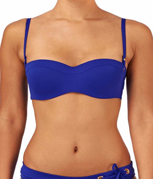 Huit Womens Huit Dressy Foam Bikini Top - Bleu