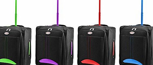 HUMLIN CABIN BAG LIGHTWEIGHT WHEELED BAG FLIGHT SUITCASE CASE HAND LUGGAGE TROLLEY HOLDALL