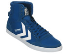 Hummel Stadil High Blue/White Canvas Trainers