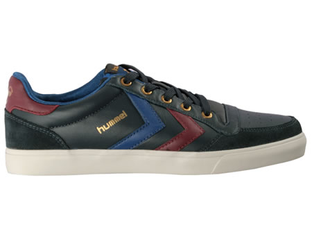 Hummel Stadil Low Blue Leather Trainers