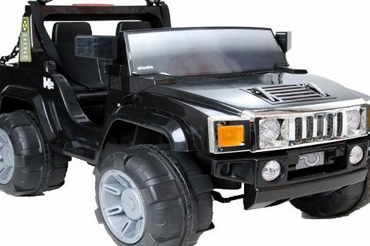 Hummer Black Electric Hummer H2 Style Jeep Ride On Car - Kids Ride on Electric 12v Battery Toy