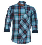 Humor Rowdy Blue Check Shirt