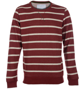 Humor Smack Russet Brown Striped Sweater