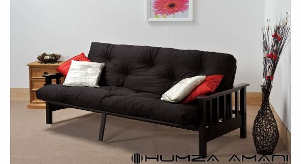 Humza Amani Ashton 3 Seater Futon Sofa Bed (4FT6 Double Size) - Wood 
