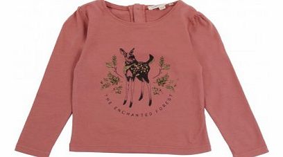 Foal pleats baby T-Shirt Old rose `3 months,6