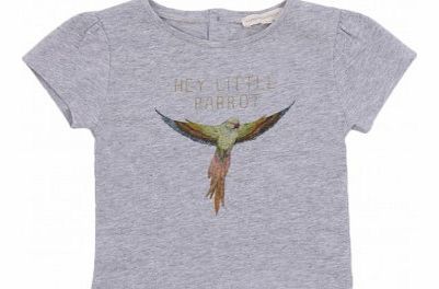 Pleated Lovebird T-Shirt Heather grey `3