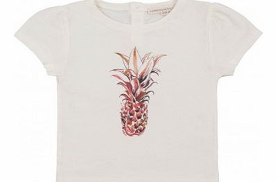 Pleated Pineapple T-Shirt Off white `6 months,12