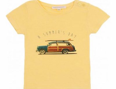 Surf Car T-Shirt Yellow `3 months,6 months,12