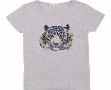 Tiger T-shirt Heather grey `12 years,14 years