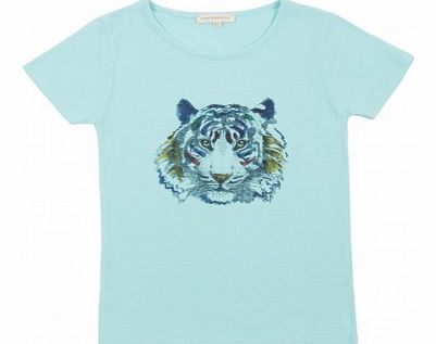 Tiger T-shirt Turquoise `6 years,10 years,12