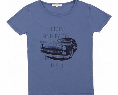 Vintage Car T-shirt Denim blue `14 years