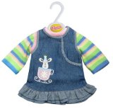 Knitted Stripey Top and Denim Dress - Petite Dolls 12/14