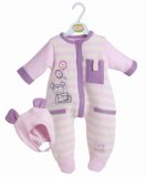 Pink and Lilac Striped Babygro - Petite Dolls 18/20