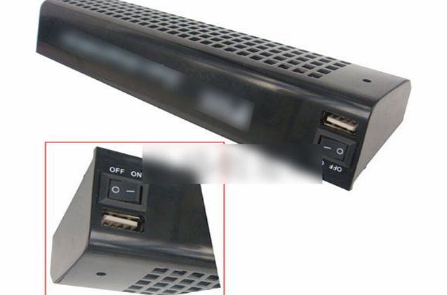 Black USB 4 Quad 40mm Fan Fans Cooling Cooler Chiller For Sony Playstation 3 PS3