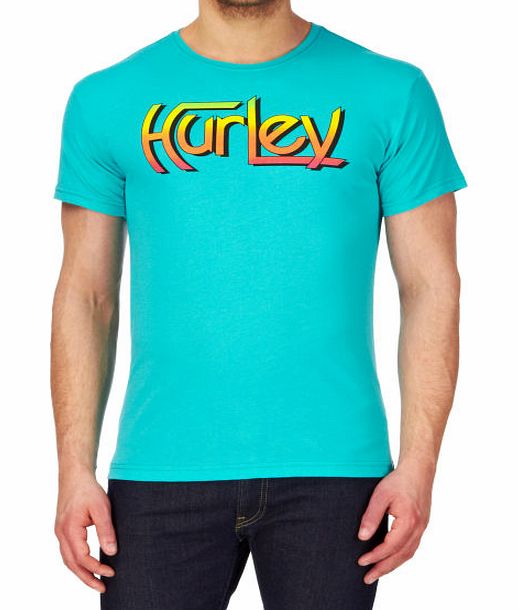 Mens Hurley Loyalty T-Shirt - Bright Aqua